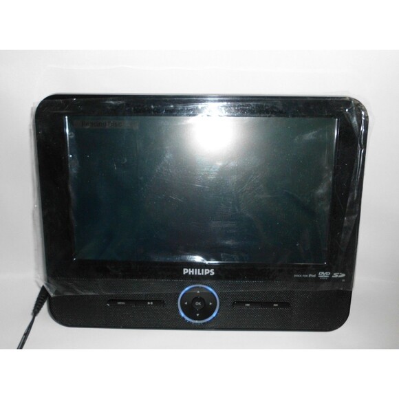Philips DCP851/37 Portable DVD & iPod Dock Player 8.5 Inch w Remote Pouch Cord - Picture 4 of 6